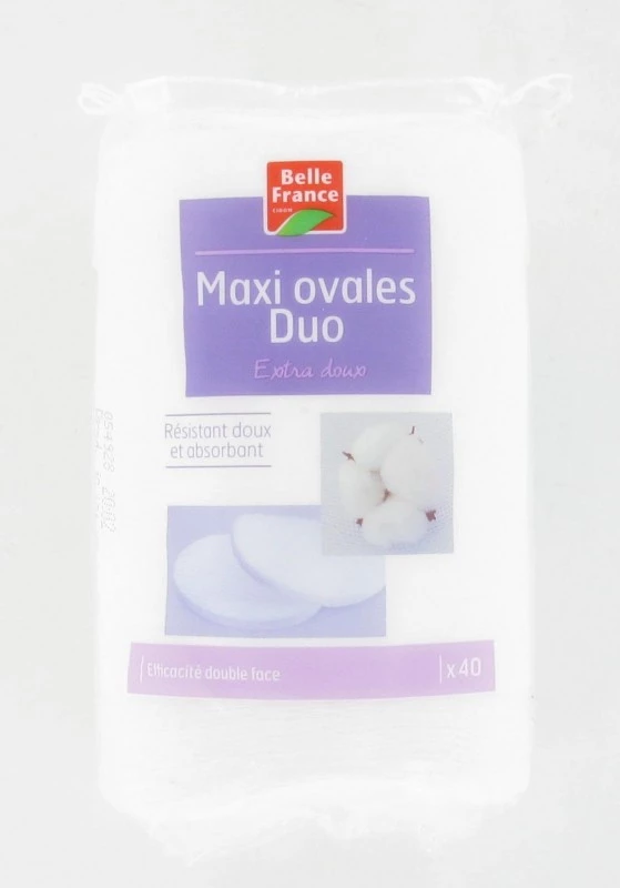 Maxi Oval Make-up Remover Cottons X40 - BELLE FRANCE