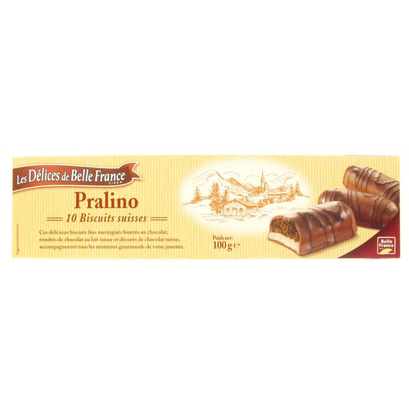 スイスビスケット X10 プラリーノ 100g - Les DÉlices De Belle France