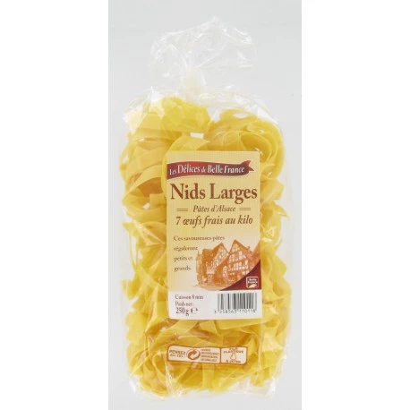 Alsace Pasta Viota Vikubwa Na Mayai 250g - BELLE FRANCE