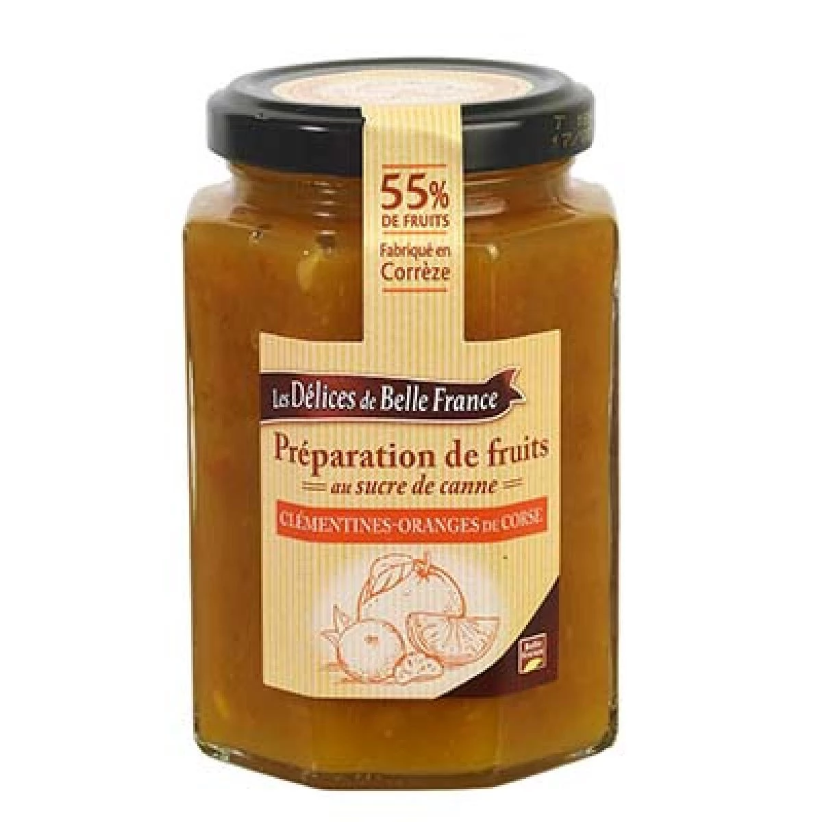 Orange Clementine Fruit Preparation 315g - Les DÉlices De Belle France