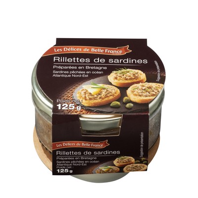 Rillette De Sardine Dbf Pot Verre 125g - BELLE FRANCE