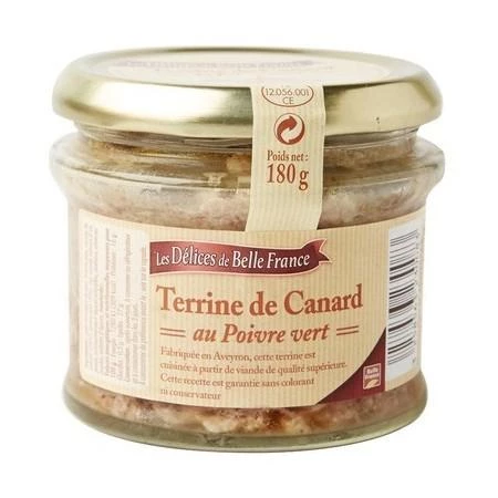 Duck Terrine With Green Pepper 180g - BELLE FRANCE