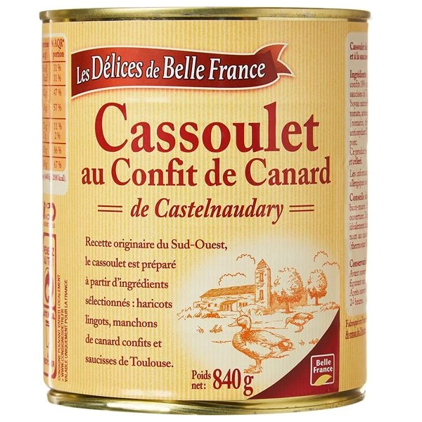Cassoulet Pamoja na Bata Confit 840g - BELLE FRANCE