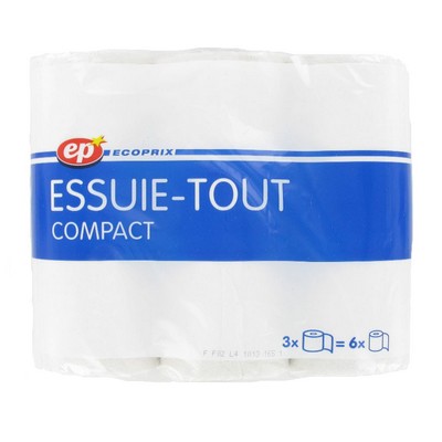 Essuie Tout Compact X 3 = 6 Rouleaux Ep Film