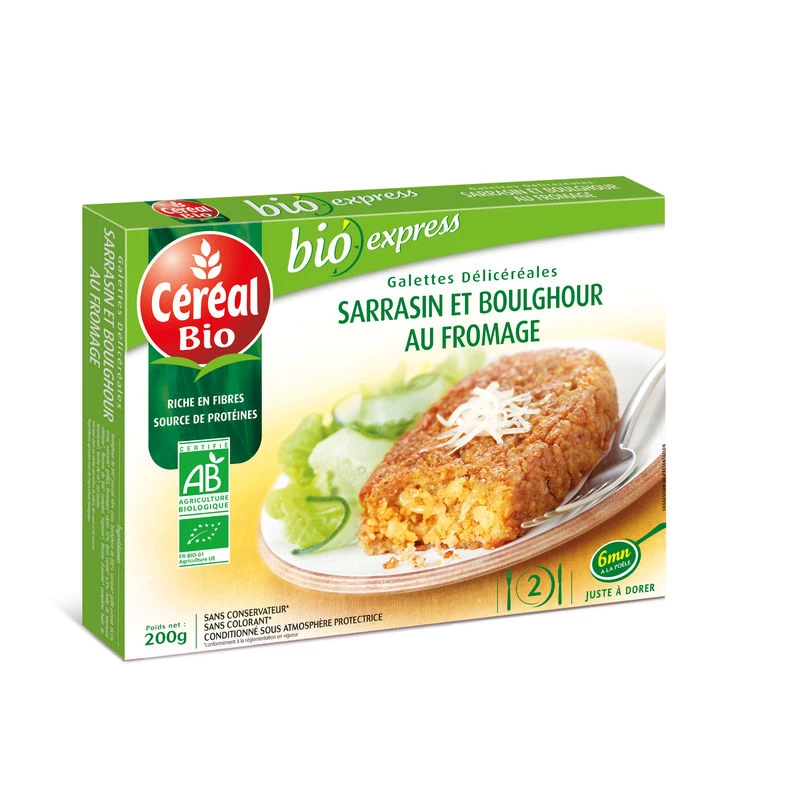 Galettes sarrasin et boulghour au fromage Bio 200g - CEREAL Bio