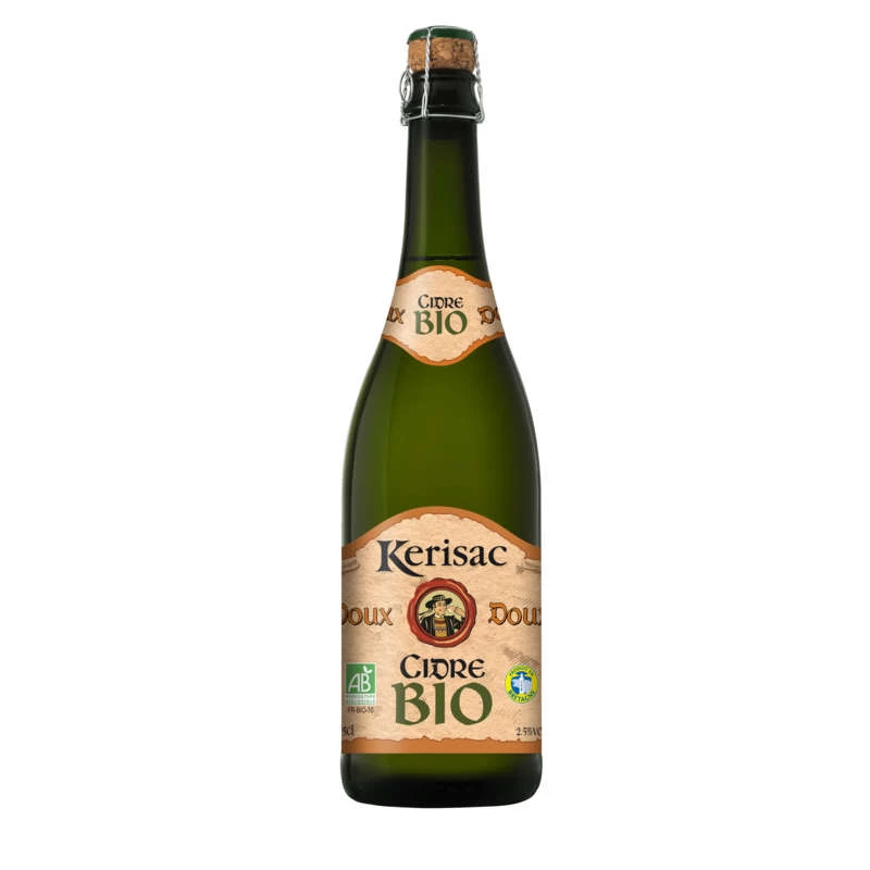Cidre Doux Bio, 2,5°, 75cl - KERISAC