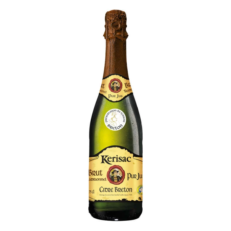 Pure Juice Традиционный брют-бретонский сидр, 6%, 75 мл - KERISAC