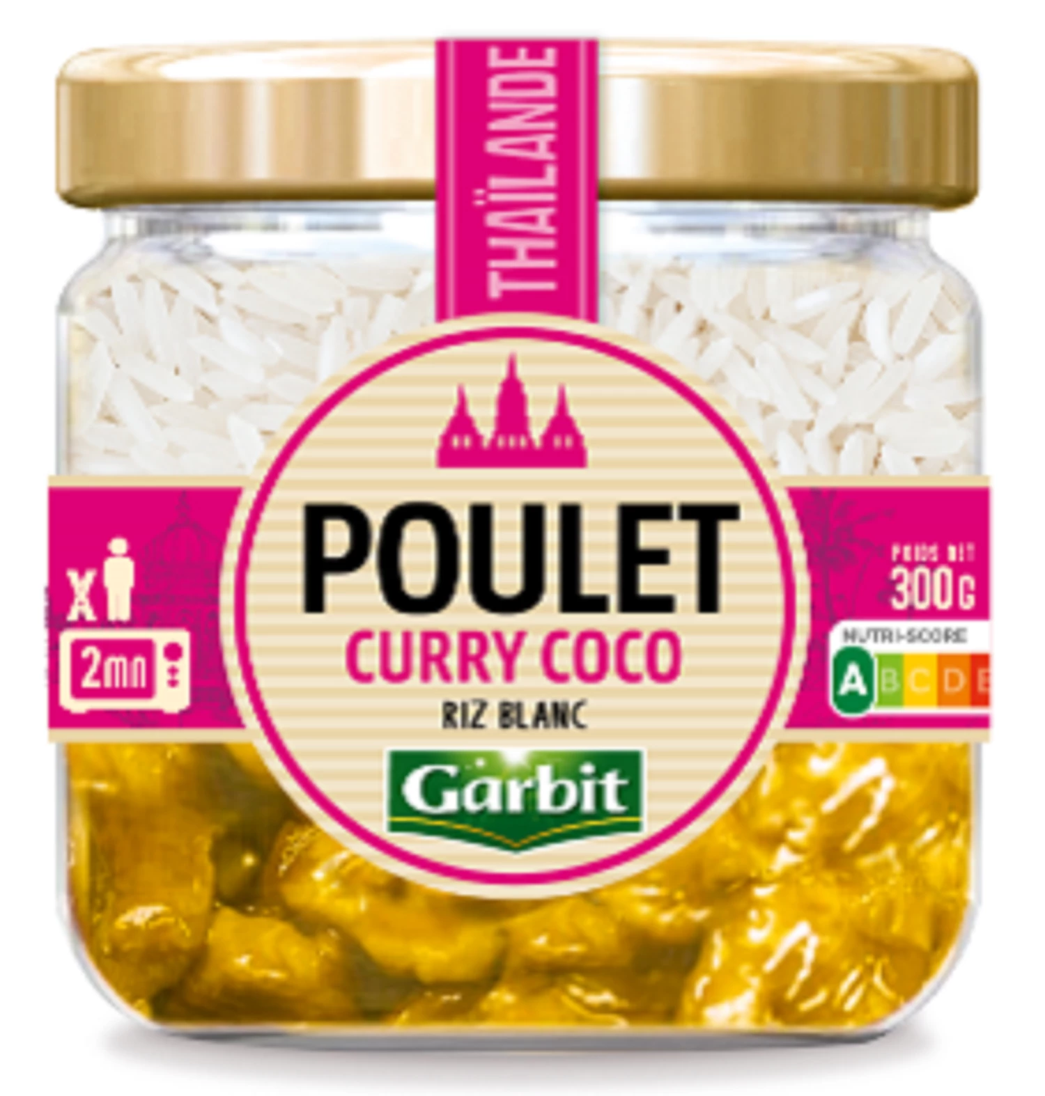 Frango com Curry de Coco, 300g - GARBIT