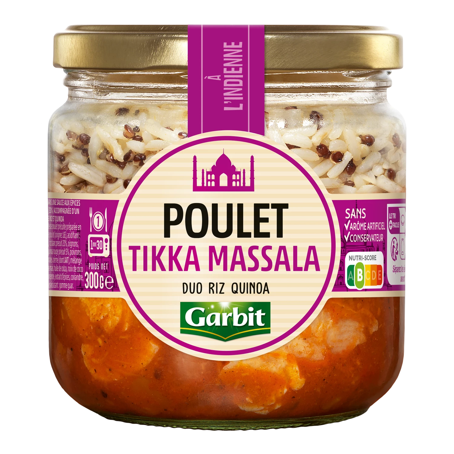 Plat Cuisiné Poulet Tikka Massala, 300g - GARBIT