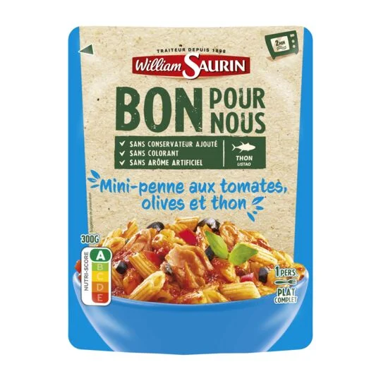 Mini Penne with 300g Olive Tomato tuna - William Saurin