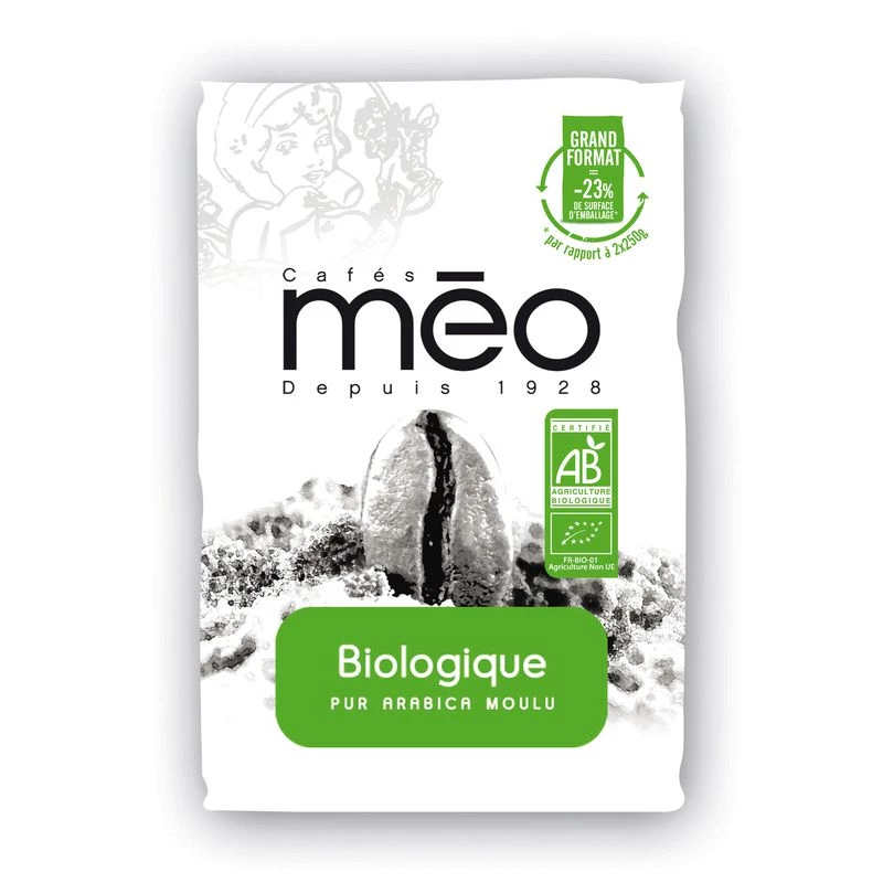 Gemahlener Bio-Kaffee 500g - CAFÉS MÉO