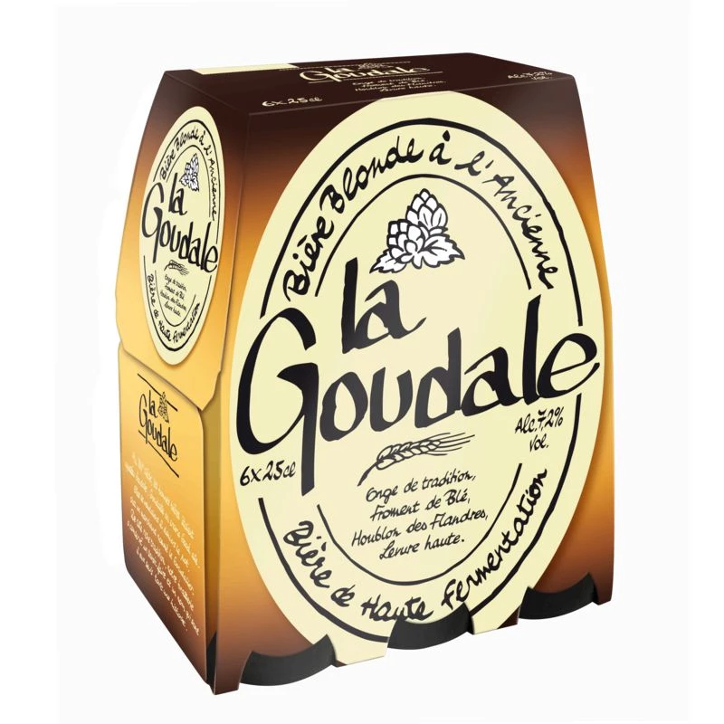 Old-fashioned Blonde Beer, 25cl - LA GOUDALE