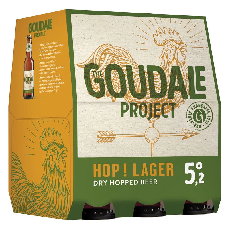 ブロンドビール、6x25cl - LA GOUDALE