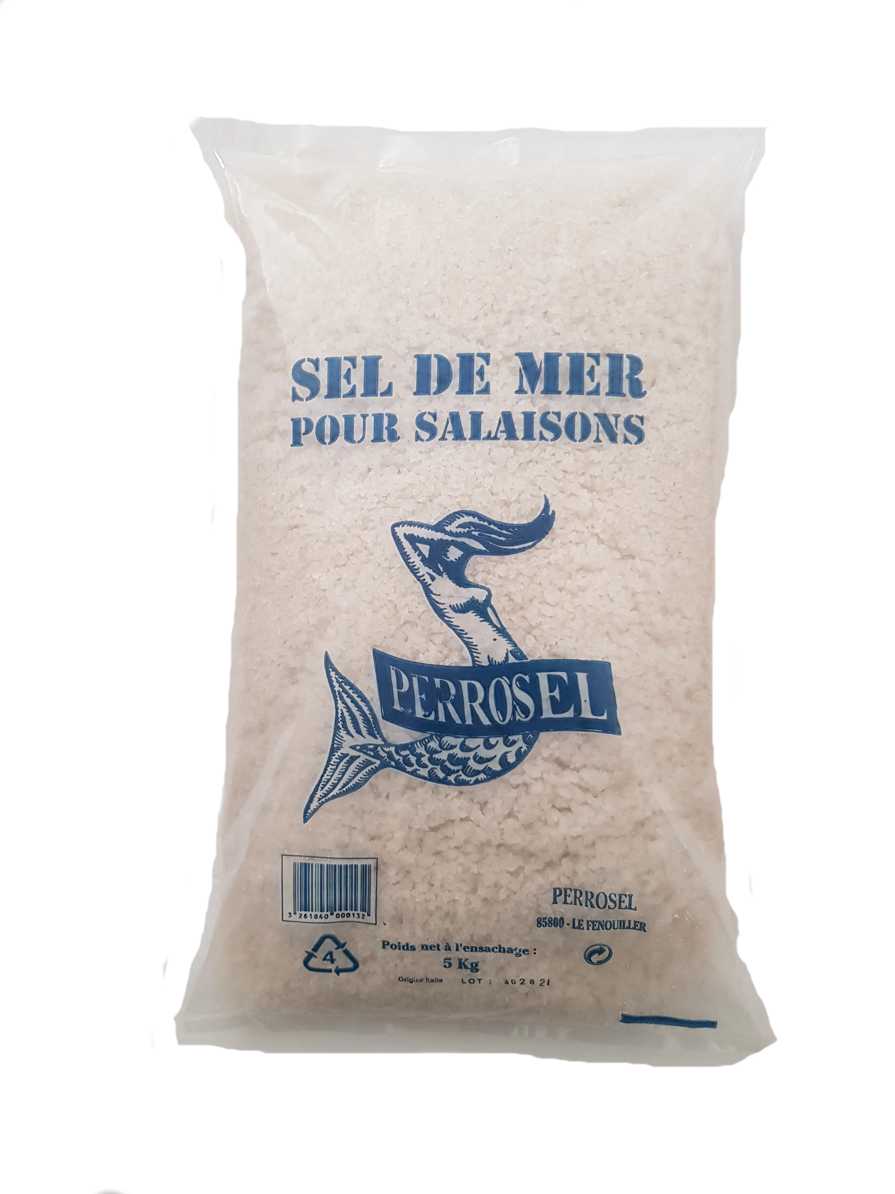 Saco de sal marinho salgado grosso 5kg