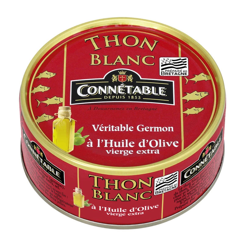 Thon Blanc à l'Huile d'Olive Vierge Extra, 160g - CONNÉTABLE