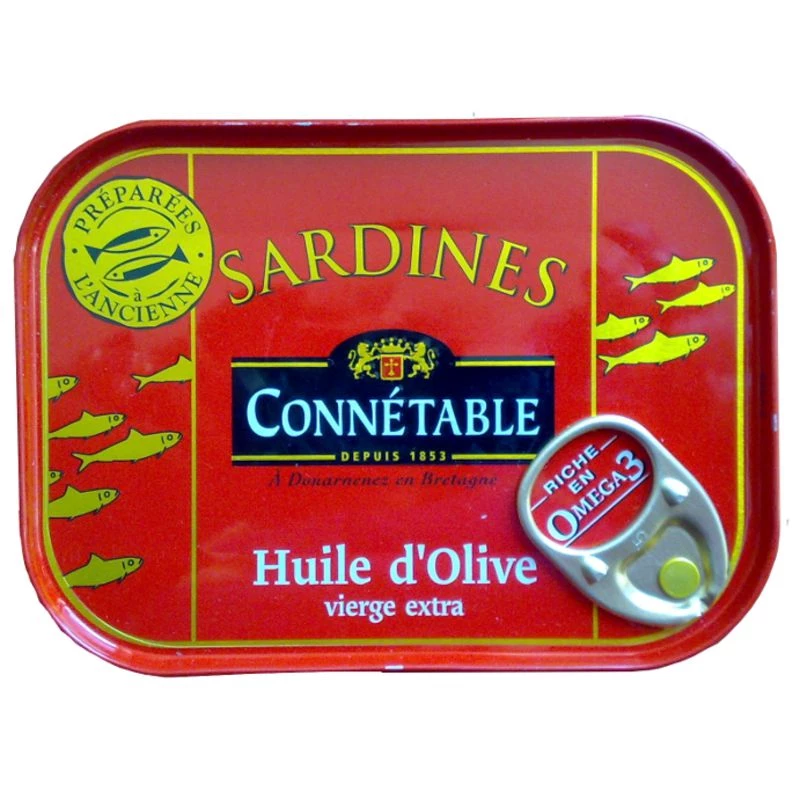 Cá mòi ngâm dầu ô liu nguyên chất, 115g - CONNÉTABLE