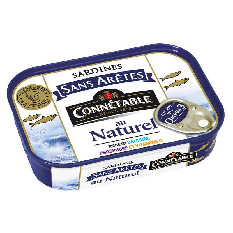 Natural Boneless Sardines, 98g - CONNÉTABLE