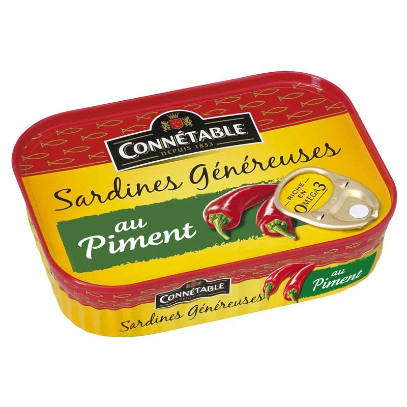 Generous sardines with chili, 140g - CONNÉTABLE