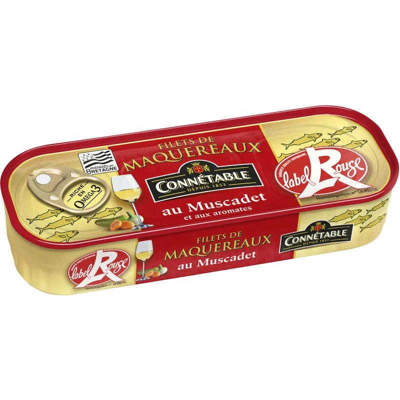 Filets de Maquereaux Muscadet et Arômates, 176g - CONNÉTABLE
