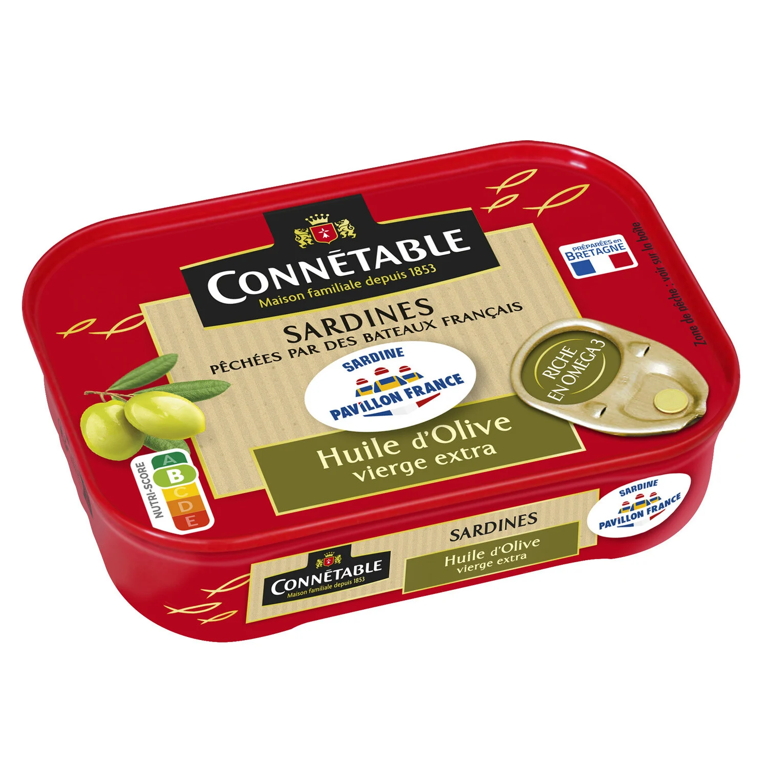 Sardines à L'huile D'olive Vierge Extra 115g - Connetable