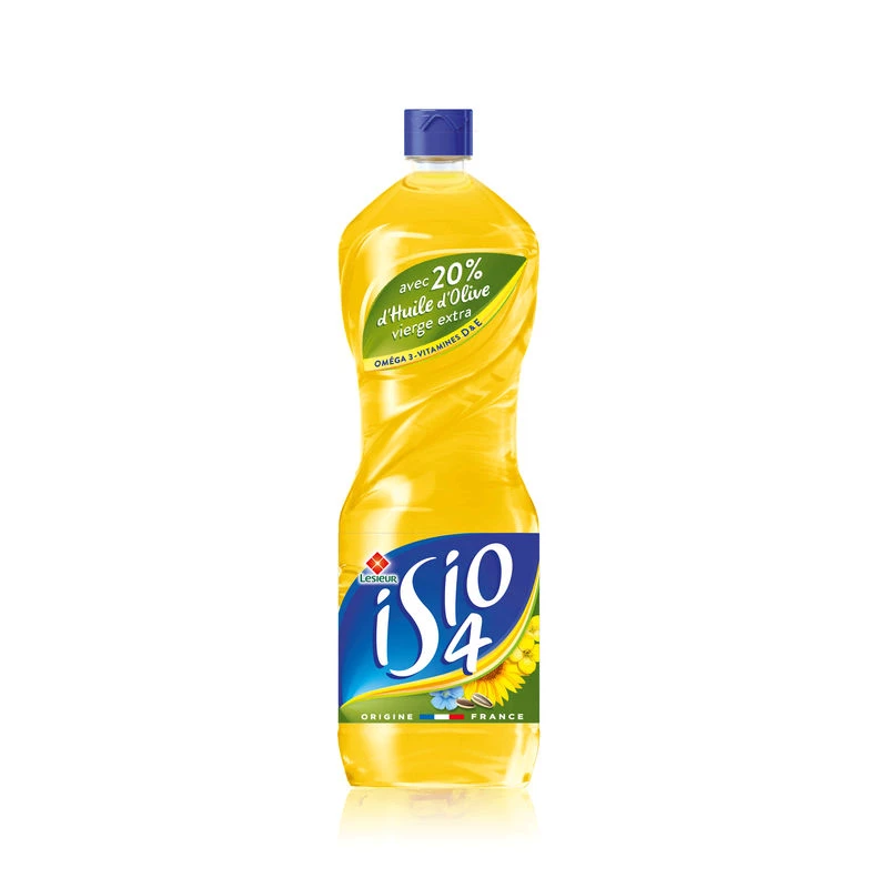 Combined oil 4 seed oils and 20% extra iSio 4 1L virgin olive oil - Lesieur