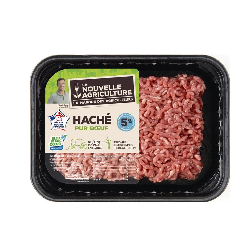 Carne moída pura 5% Mg 300g - LA NOUVELLE AGRICULTURE