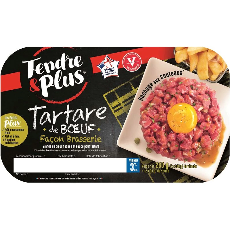 Bò bít tết Tartare, 260g (+60g sốt) - TENDER & MORE