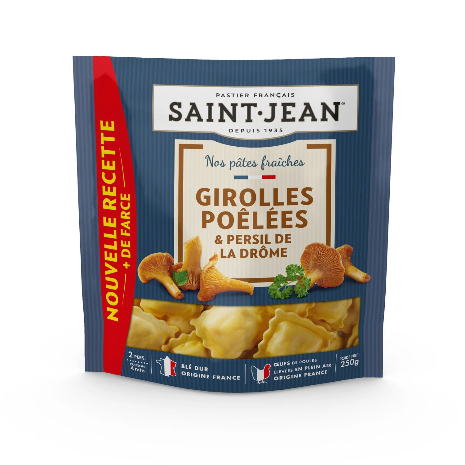 Fresh pasta pan -fried chanterelles and parsley of the Drôme 250g - Saint Jean