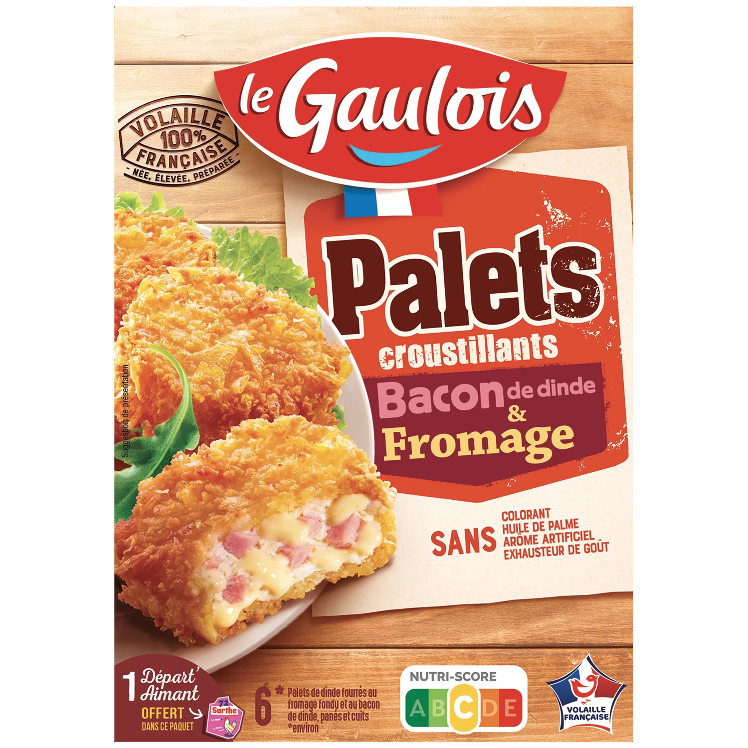 Palet Croustillanrs Bacon de Dinde et Fromage, 200g - LE GAULOIS