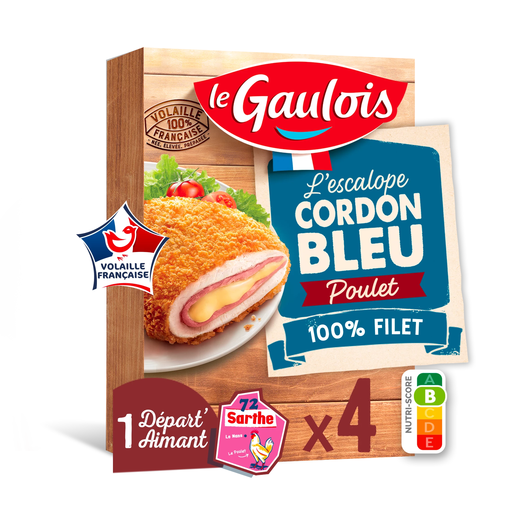 Escalopes Cordon Bleu de Poulet, 400g - LE GAULOIS