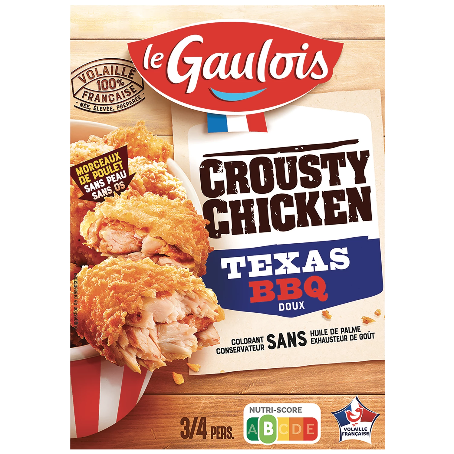 Crousty Poulet Texas Barbecue, 400g - LE GAULOIS