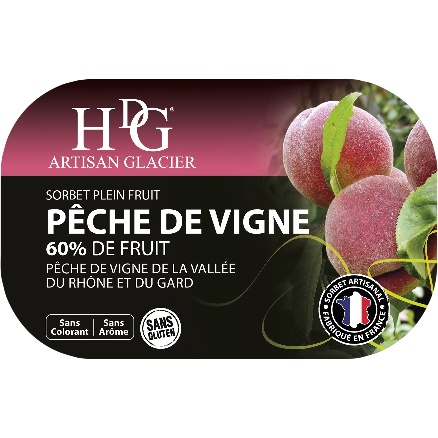Peach Vine Sorbet 487.5g - Histoires De Glaces