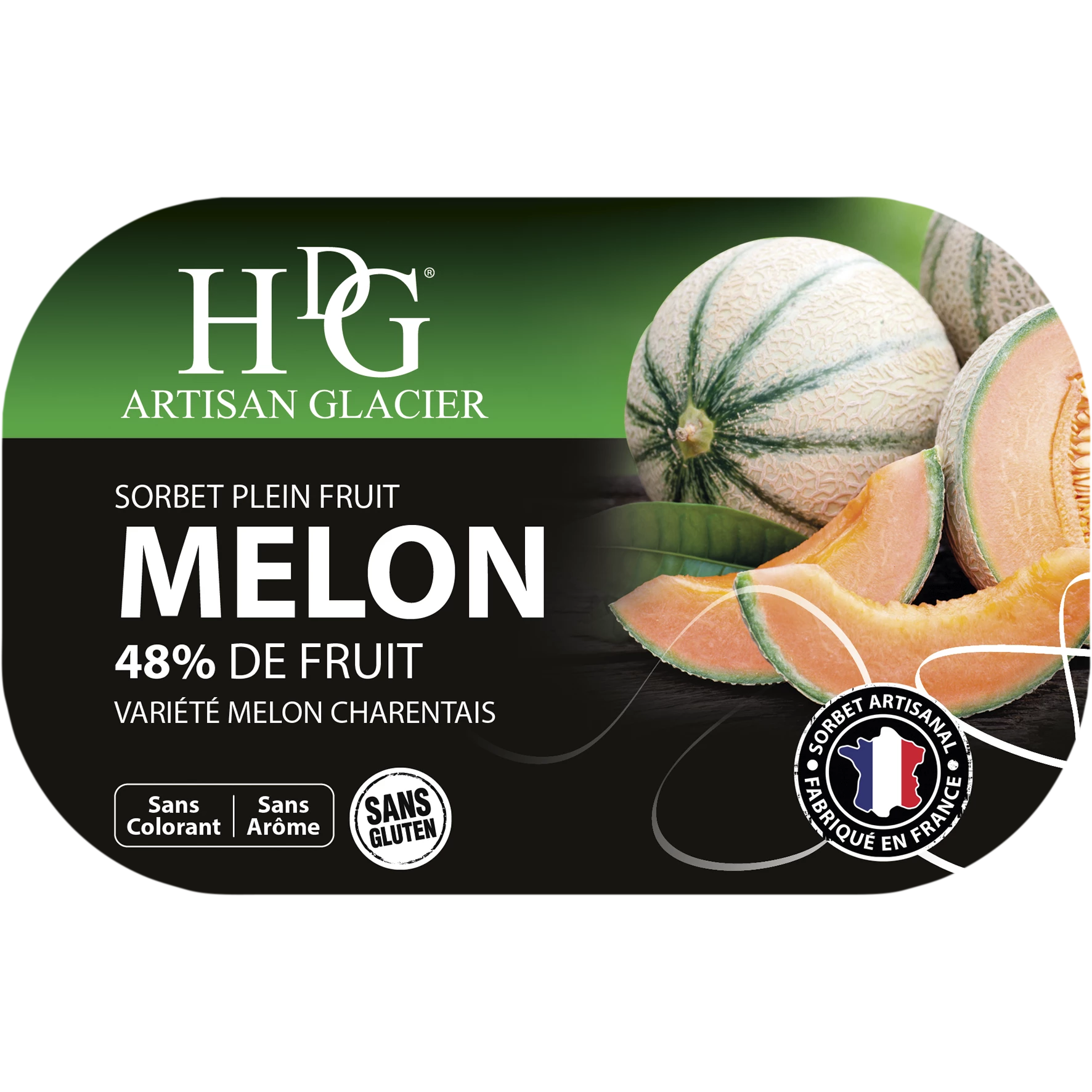 Sorbetmeloen 487,5g - Histoires De Glaces