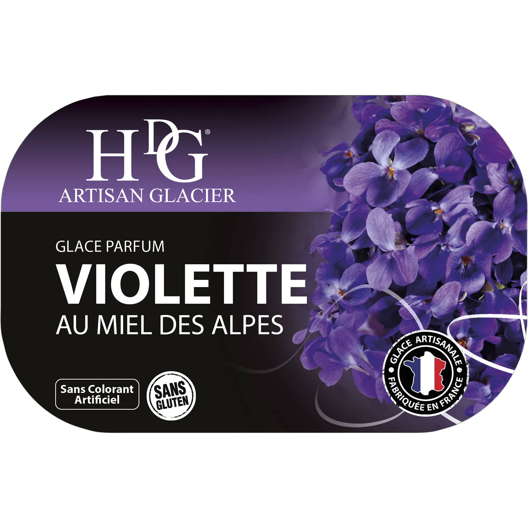 Violet-ijs 487,5 g - Histoires De Glaces