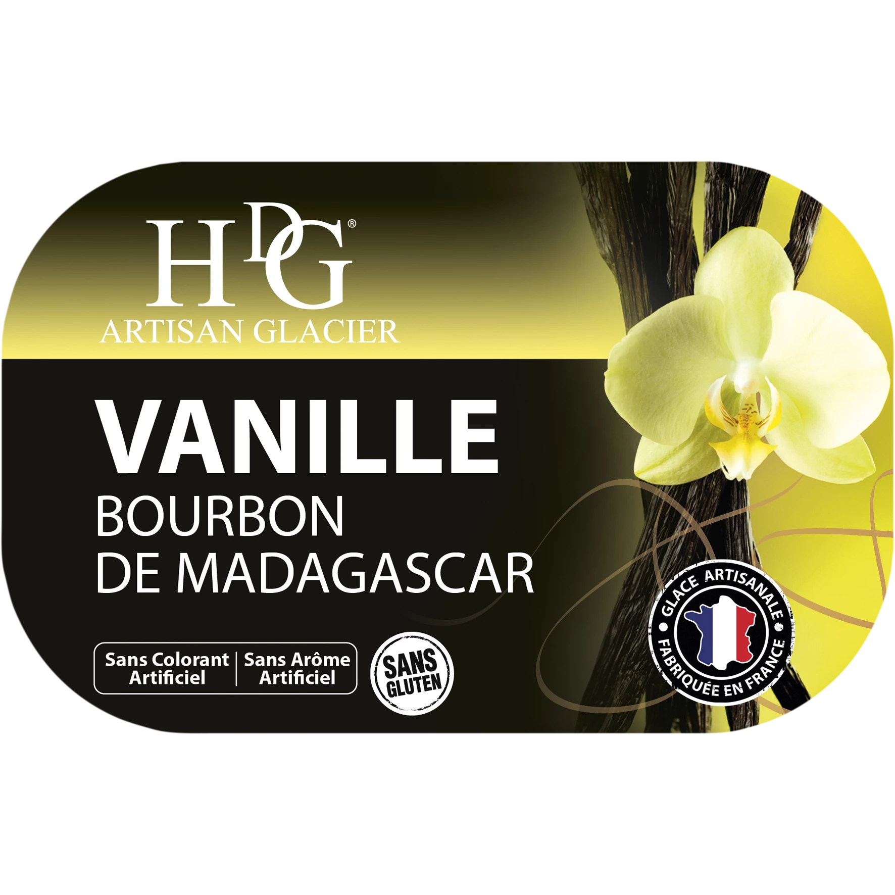 Bourbon Vanille-ijs 487,5 g - Histoires De Glaces