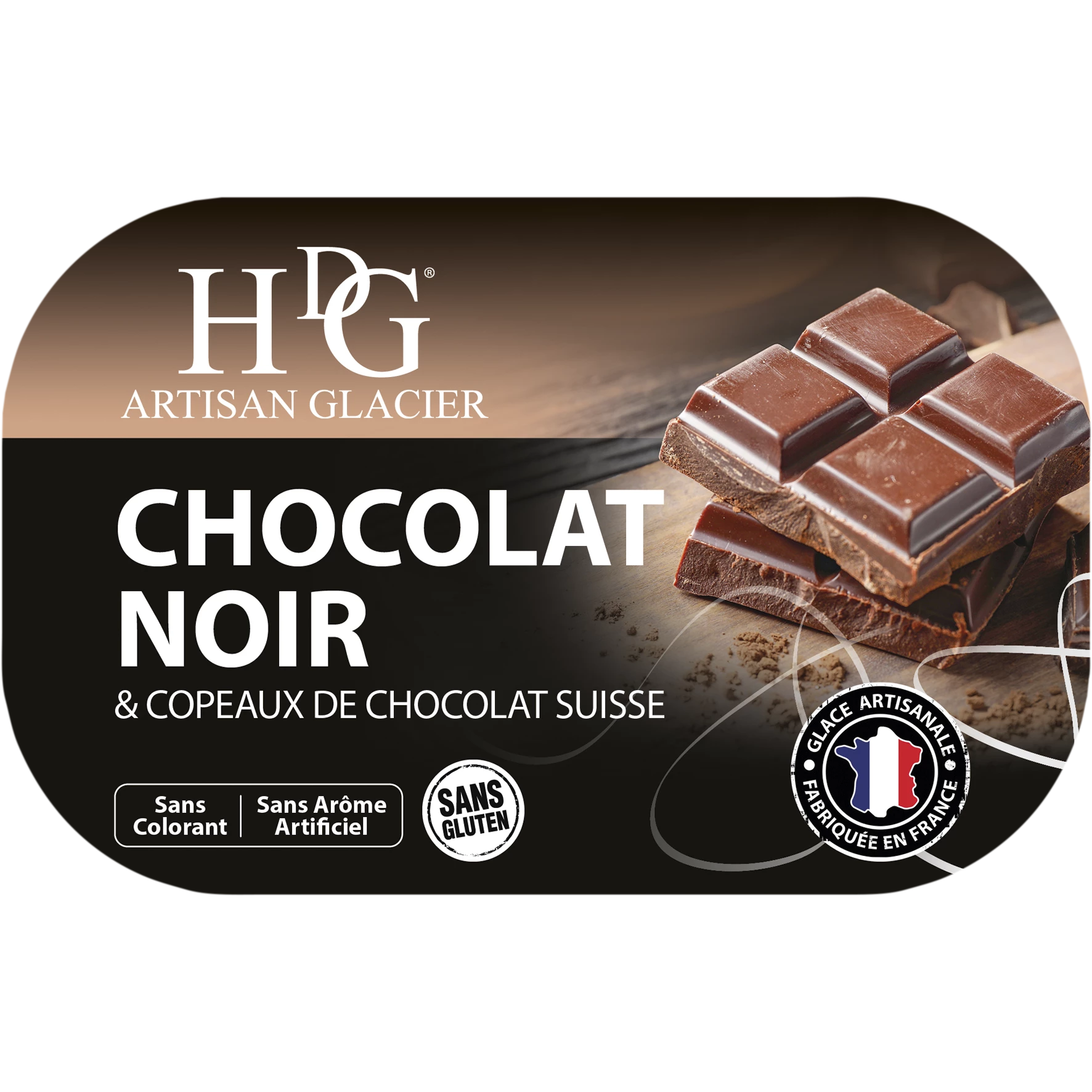 IJs van pure chocolade 487,5 g - Histoires De Glaces