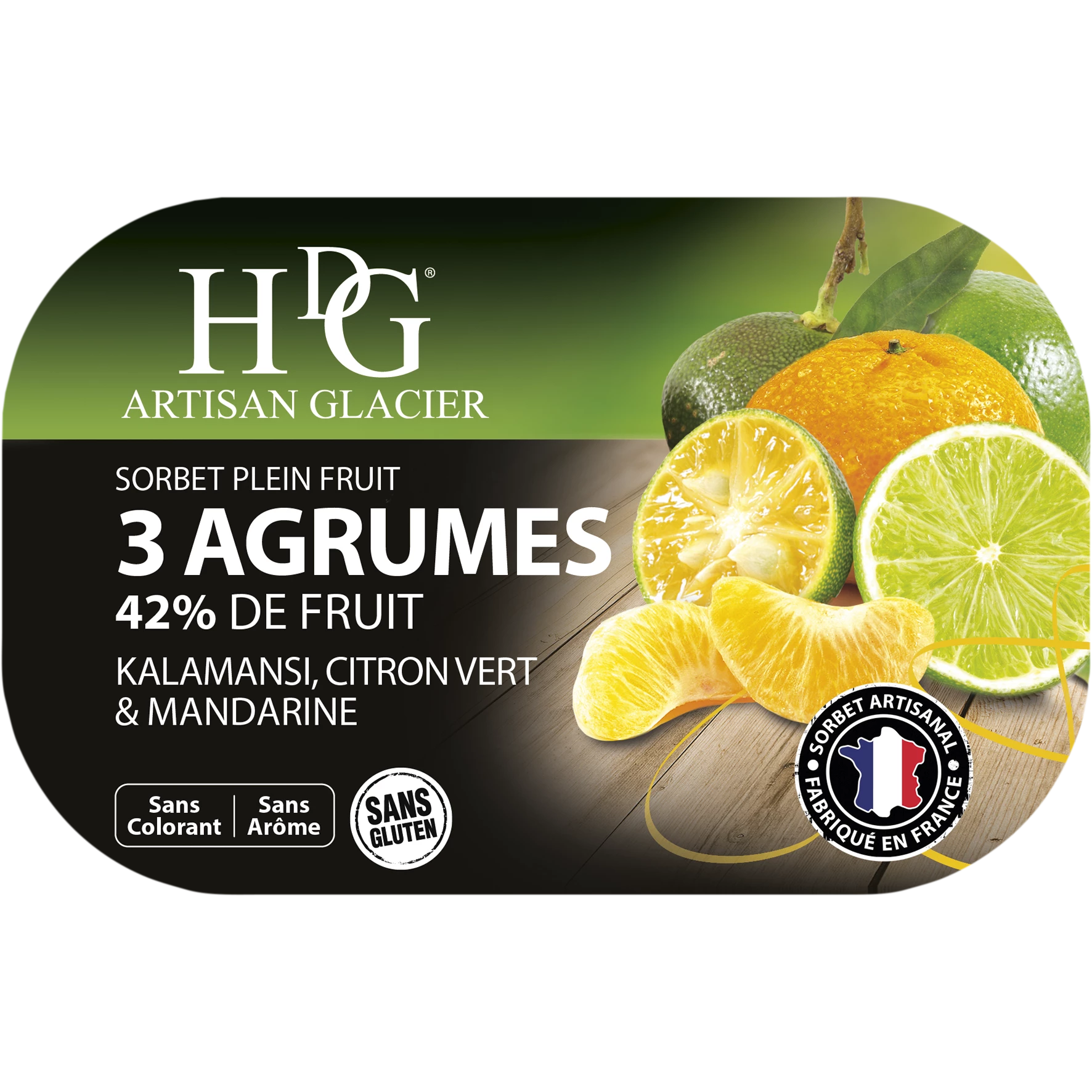 3 Citrussorbet 487,5 g - Histoires De Glaces