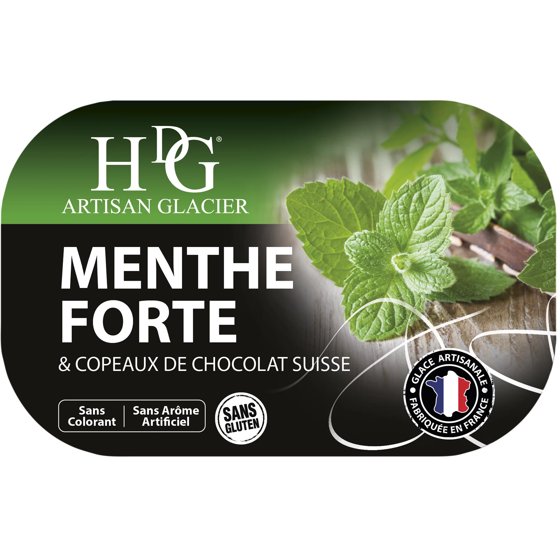 Glace Menthe Forte Chocolat 487.5g - Histoires De Glaces