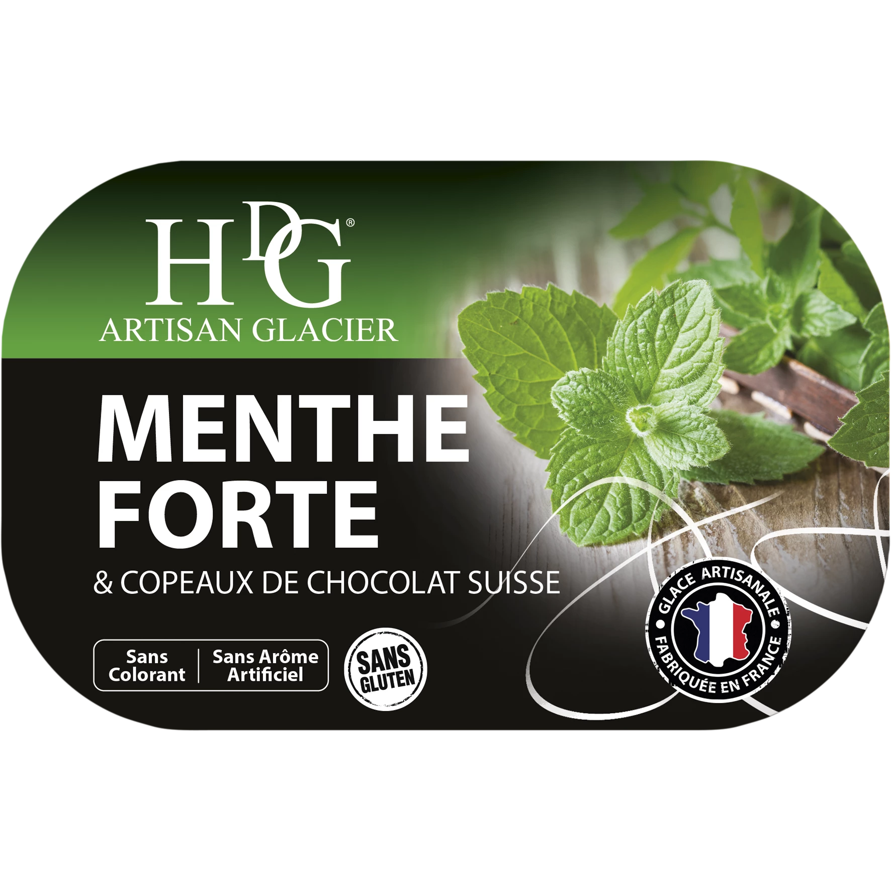 Sorvete de Chocolate Forte Menta 487,5g - Histoires De Glaces