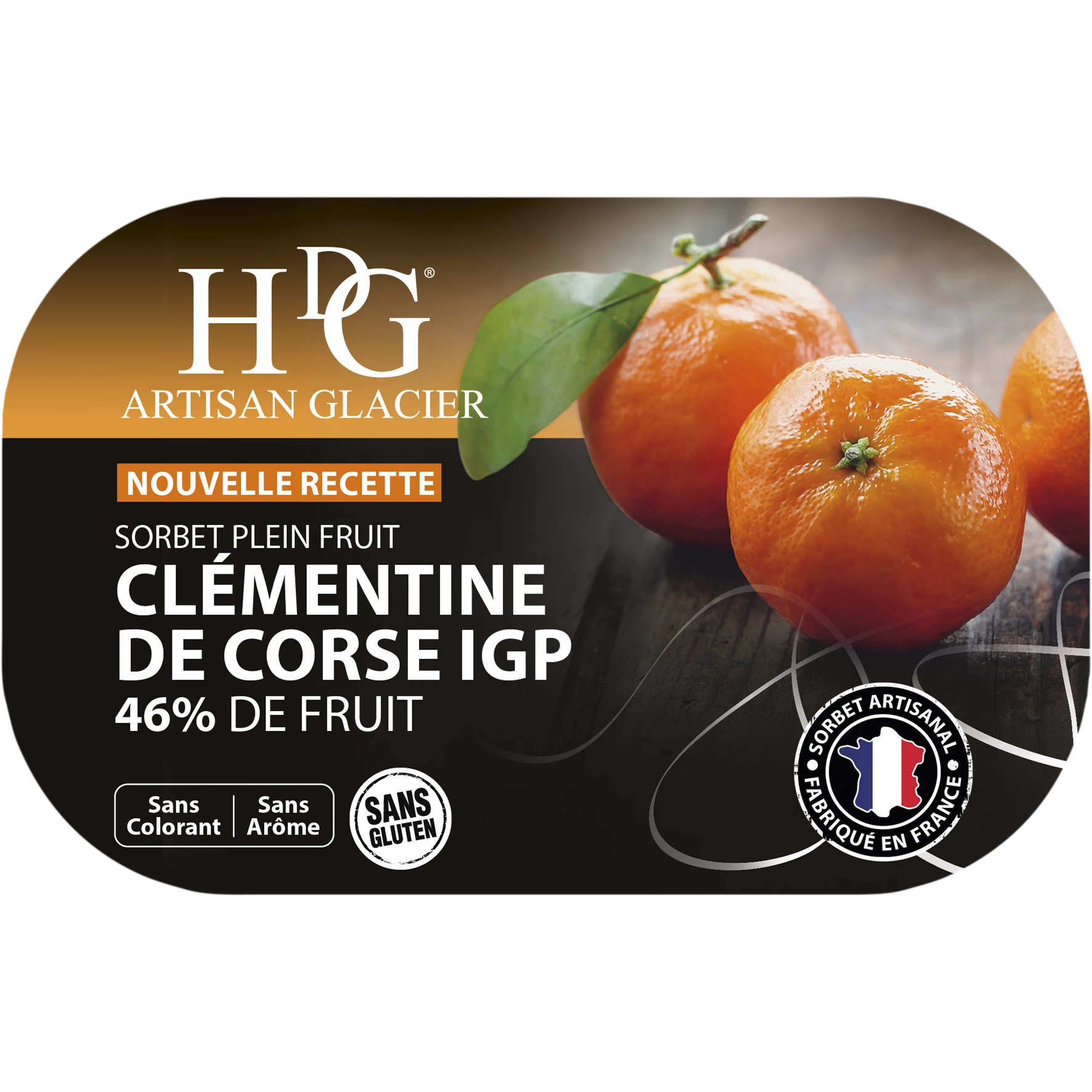 Sorbet Clementine Corse Igp 487,5g - Histoires De Glaces