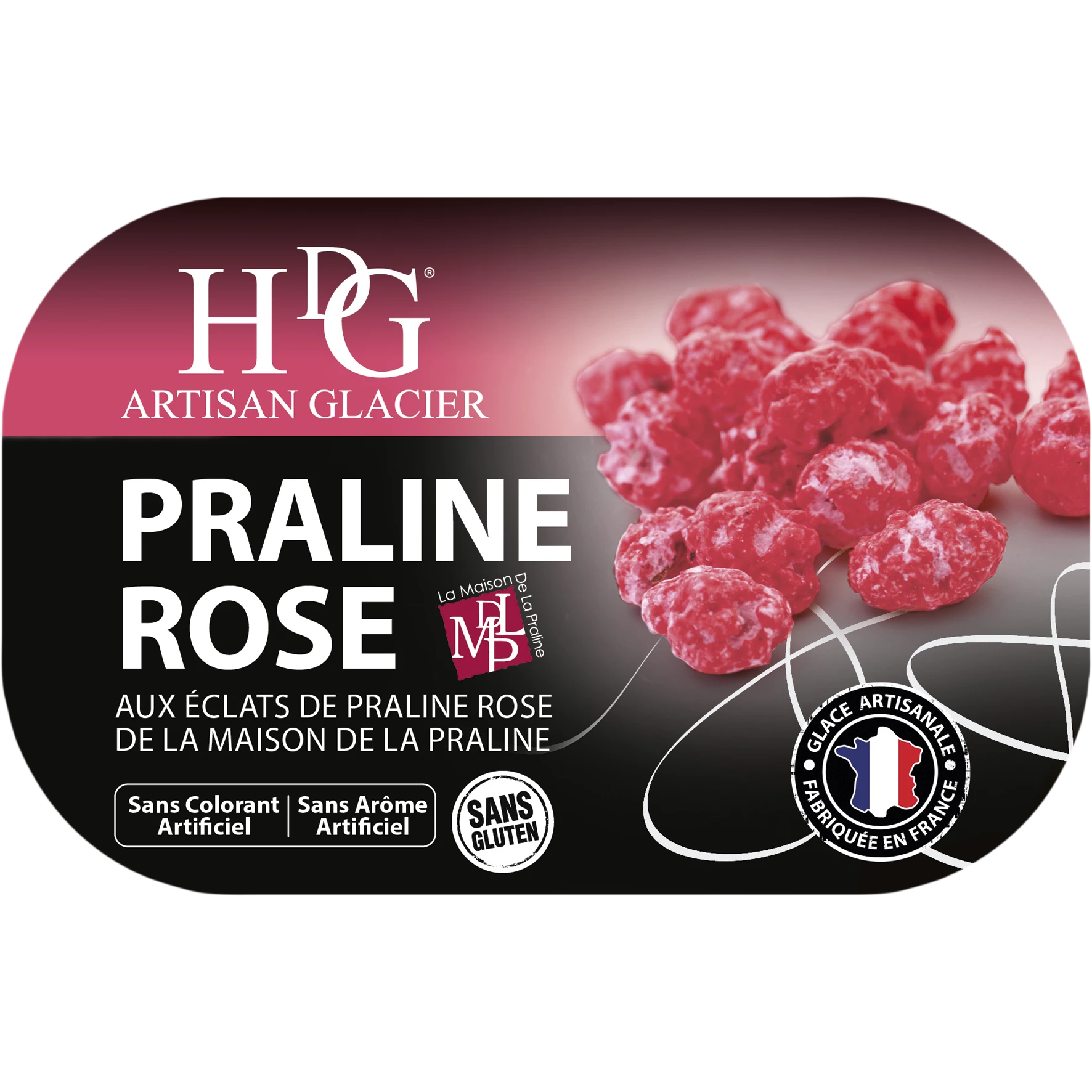 Glace Praline Rose 487.5g - Histoires De Glaces