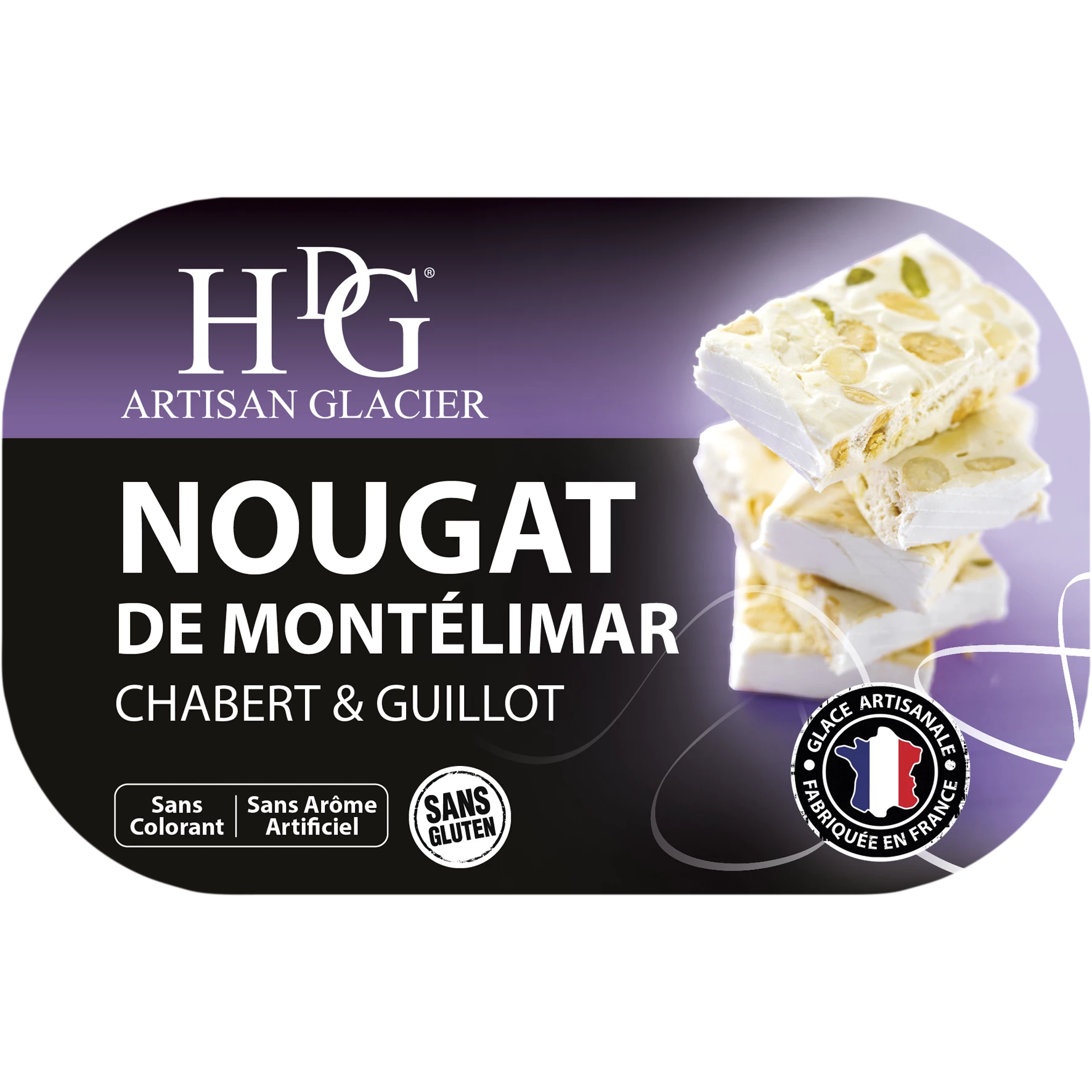 Glace Nougat De Montelimar 487.5g - Histoires De Glaces