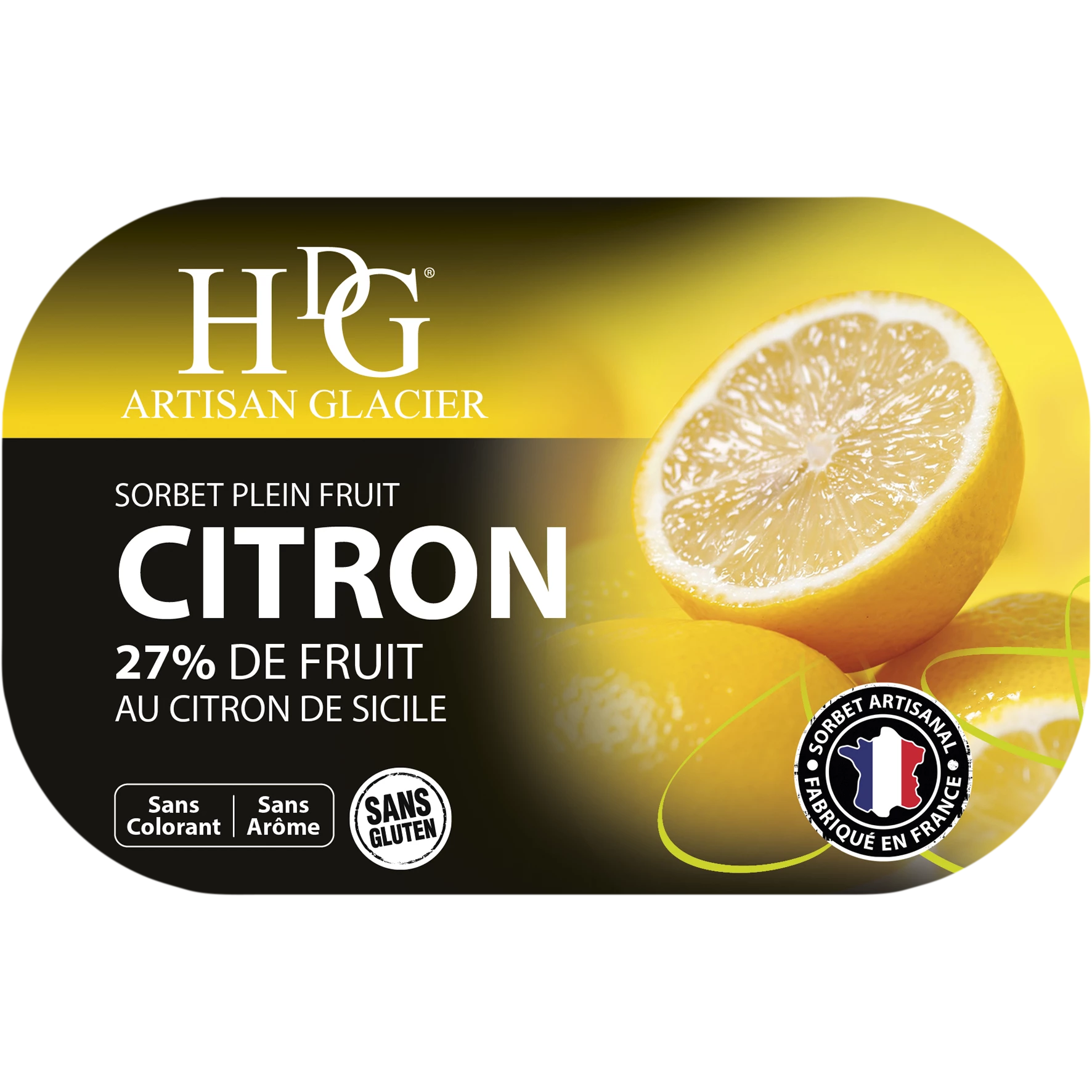 Лимонный сорбет 487,5г - Histoires De Glaces