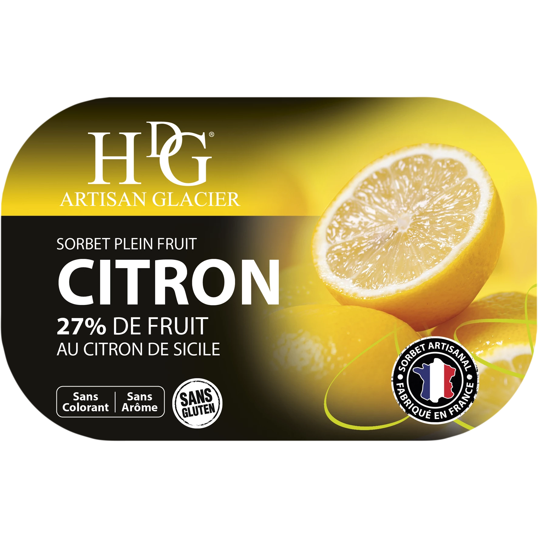 Citroensorbet 487,5g - Histoires De Glaces