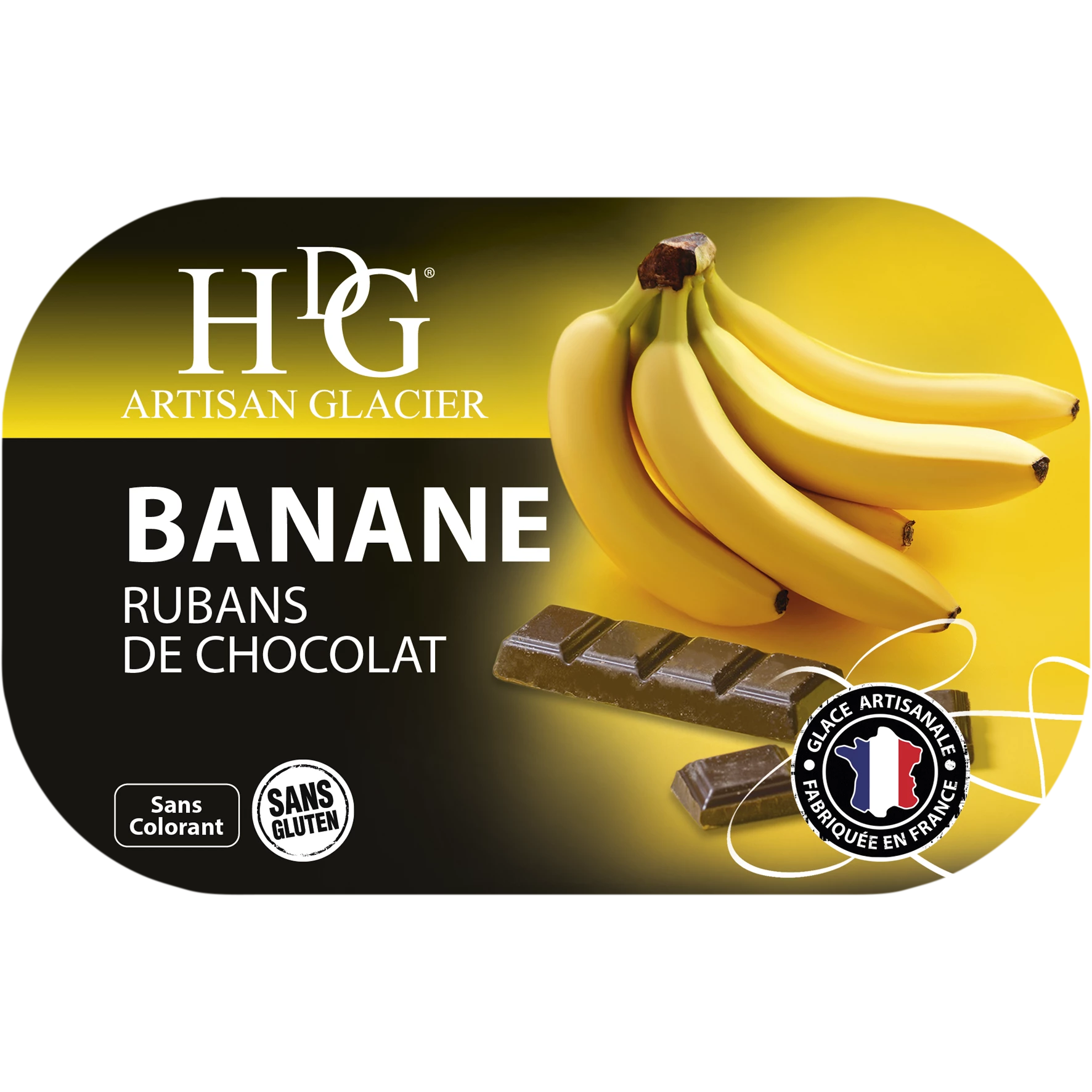 Cintas De Plátano Y Chocolate 487,5g - Histoires De Glaces