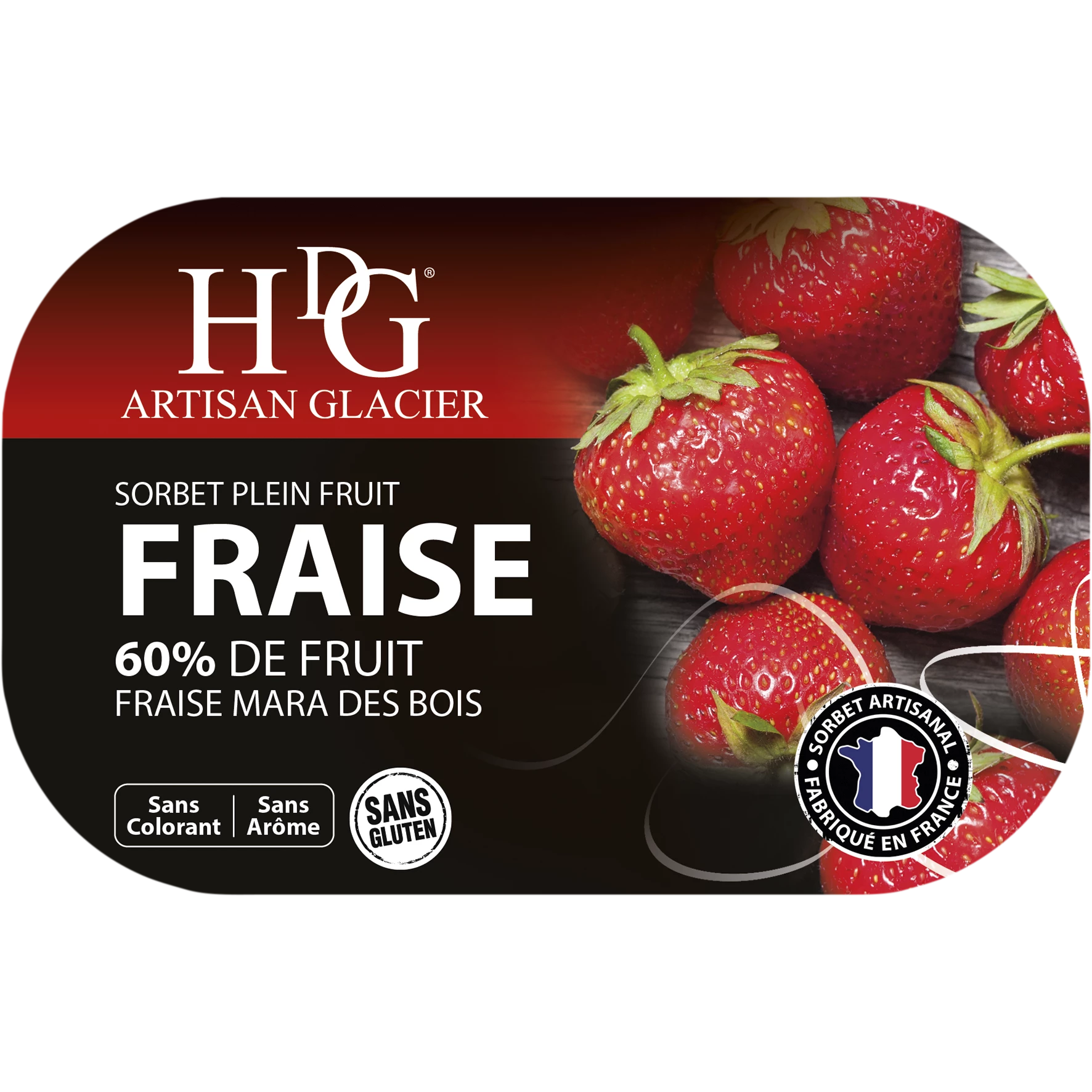 Mara Des Bois Aardbeiensorbet 487,5g - Histoires De Glaces