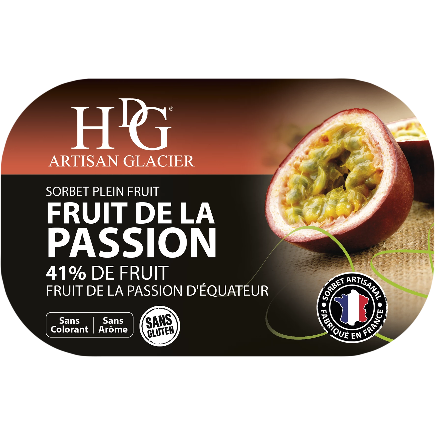 Sorbet Fruit De La Passion 487.5g - Histoires De Glaces