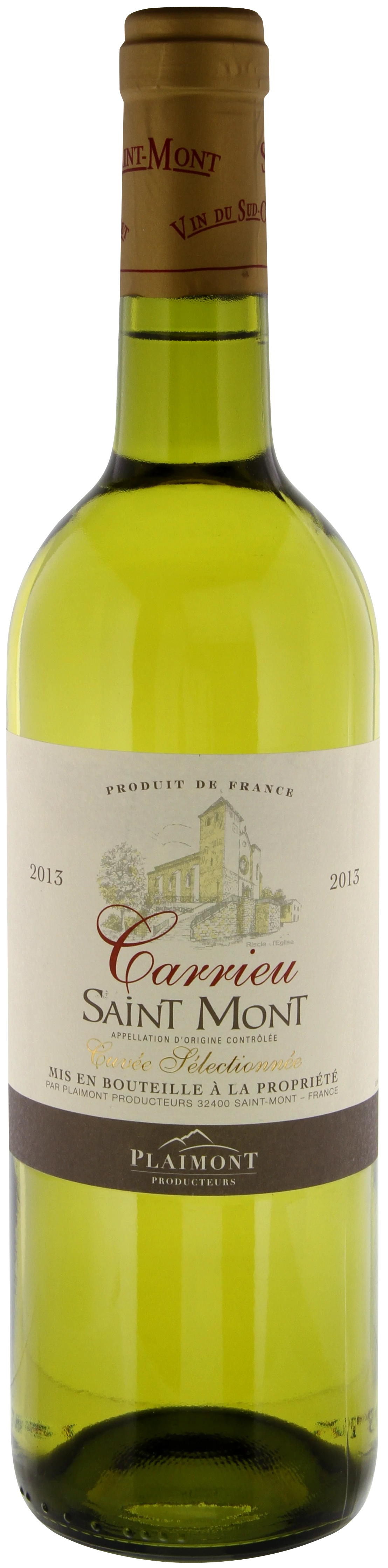 Vin Blanc Carrieu Saint Mont, 13°, 75cl - PLAIMONT