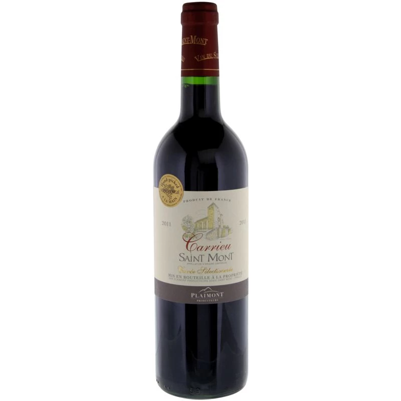 Vin Rouge Carrieu Saint Mont, 13°, 75cl - PLAIMONT