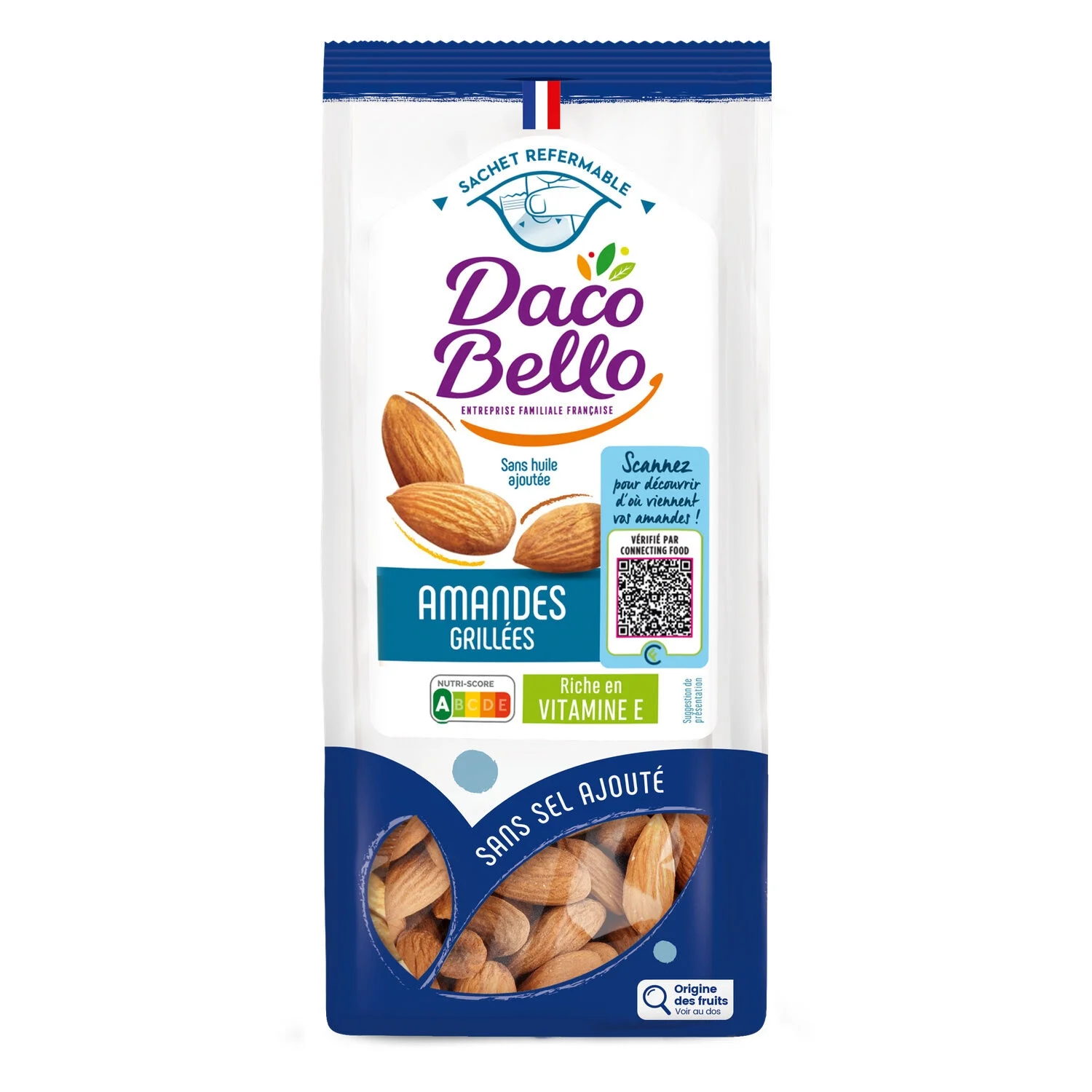 Roasted Almonds No Added Salt 250g - Daco Bello